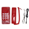 thumbnail image 2 of Téléphone Mural Rétro de Style Ancien, Matériau ABS Antipoussière Fonctions Multiples Étanche Bouton Muet Téléphone Mural Rétro avec Combiné pour Banque Rouge,Blanc,Bleu, 2 of 8