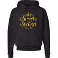 thumbnail image 2 of Inktastic Sweet Sixteen Birthday Crown Glitter Adult Hoodie Sweatshirt, 2 of 4