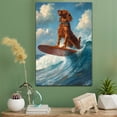 thumbnail image 2 of Irish Setter Dog Playing Surfboard Stretched Canvas Size 8x12 – Sports Dog, Perfect for Animal Lovers, Irish Setter Dog Canvas, Surfboard Canvas Size Wall Art, 2 of 5