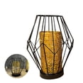 thumbnail image 4 of Lámpara De Mesa, Lámpara De Jaula De Metal Negra Moderna, Luz Led De Estilo Nórdico, Lámpara Decorativa Alimentada Por Batería Para Habitación, Para Fiesta De Mesa Interior Methold HA027259-02, 4 of 7