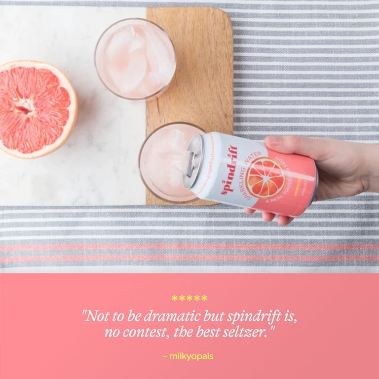 Spindrift Grapefruit Sparkling Water, 12 fl oz, 8 Pack Cans photo 5