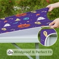 thumbnail image 6 of Stretchable Halloween table protector with elasticized edge, perfect for 34x34 inch square tables, features classic pumpkin and ghost themed patterns, 6 of 6