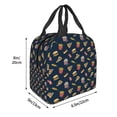 thumbnail image 3 of Fotbe Fast Food Bolsa Térmica con Estampado y Forro de Aluminio Grueso Bolsa de Almuerzo con Bolsillo Frontal para Hombres y Mujeres, Ideal para Trabajo, Escuela, 3 of 8