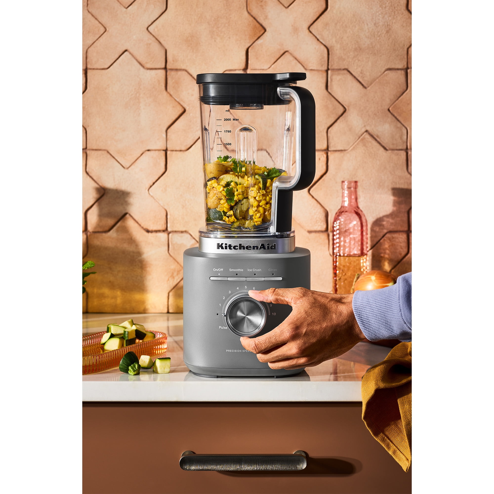 KitchenAid 68 oz Pure Power Blender, 1700 Watt Peak Power*, Matte Charcoal Grey