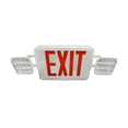 thumbnail image 1 of NICOR Lighting LED Emergency Exit Sign with Dual Adjustable LED Heads, White with Red Lettering (ECL1-10-UNV-WH-R-2), 1 of 10