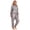 Grey, variant on YIZYIF Womens Long Sleeve PVC Sauna Suit Elastic Cuffs Tops with Pants Set Slimming Weight Loss Sweat Suit Black XXL
