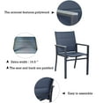 thumbnail image 5 of Kozyard Villa Outdoor Patio Dining Chair with Gray Frame, Gray Paded Textilence (2 Pack, Grey Chair), 5 of 6