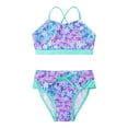 thumbnail image 2 of Alvivi Child Girls Print Two Piece Bikini Set Crop Top+Briefs Swimwear, 2 of 7
