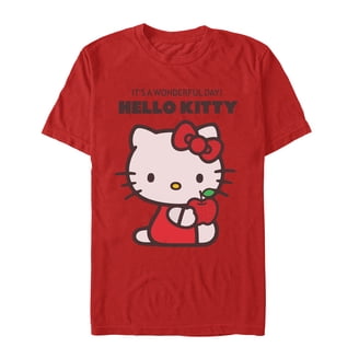 Hello Kitty Women's Cotton Graphic Skimmer Tee with Embroidery