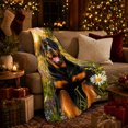 thumbnail image 3 of Joyful Rottweiler Sunlit Meadow, Festive Pet Portrait Pattern, Warm Flannel Blanket for Living Room and Bedroom, Dog Lovers Christmas Gift, Pet Lover Home Decor, 3 of 9