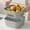 Gray, variant on Nsxcdh Plastic Kitchen Organizer Basket with Drain Holes,Space-Saving Food Storage Bin for Vegetables,Multi-Purpose Easy-Clean Container Gift