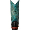 thumbnail image 3 of Ferrini 9039350065B Bottes à Bout Carré Imprimé Caïman Noir & Turquoise pour Femmes - Taille 6.5B, 3 of 8