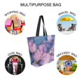 thumbnail image 7 of FORMRS Womens Canvas Tote Bag with Zipper Inner Pocket Shoulder Handbag, Watercolor Pink Marble Pattern, 7 of 7