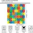 thumbnail image 2 of Abstract Kitchen Curtains, Colorful Puzzle Pieces Fractal Children Hobby Activity Leisure Toys Cartoon Image Window Drapes Set 2 Panels,63x72 Inches, 2 of 8