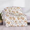 thumbnail image 3 of Rateoe Corgi with Hearts Pattern Flannel Throw Blanket, Ultra-soft Blanket for Bed, Couch, Car, Hypoallergenic Anti-pilling blanket-, 3 of 6