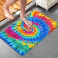 thumbnail image 4 of Colorful Rainbow Tie Dye Spiral Pattern Bathroom Rugs Mat,Non Slip Microfiber Bathroom Rug,Rubber Backing,Soft Bathroom Mats for Bathroom Floor,Tub and Shower,20x32in(50x80cm), 4 of 5