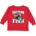 thumbnail image 3 of Inktastic Born to Fish Boys or Girls Long Sleeve Toddler T-Shirt, 3 of 5