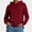 Wine, variant on Josdec Drawstring Hooded Sweatshirts for Women Solid Color Long Sleeve Pullover Kangaroo Pocket Side Split Hem Casual Hoodies S-2XL