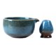 thumbnail image 1 of Cuenco de cerámica para matcha, juego de té matcha japonés, soporte para batidor, ceremonia del té verde con azul, 1 of 9