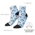 thumbnail image 4 of Goofa Husky Head Pattern Non Slip Socks with Grips for Elderly, Crew Socks Yoga Hospital Socks Cushioned Sole Gripper Socks for Men Women, 4 of 5