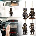 thumbnail image 1 of Prime Deals Today Cool Steampunk Cat Car Hanging Ornament, Steampunk Cat Car Hanging Ornament for Car Interior Ornaments and Car Rear View Mirrior Hanging Accessories(1 PC), 1 of 1