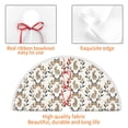 thumbnail image 4 of Rocae Retro Bunny for Christmas Tree Skirt with Pom Pom Trim for Holiday Party for Holiday Home Decor Indoor Outdoor-48", 4 of 7