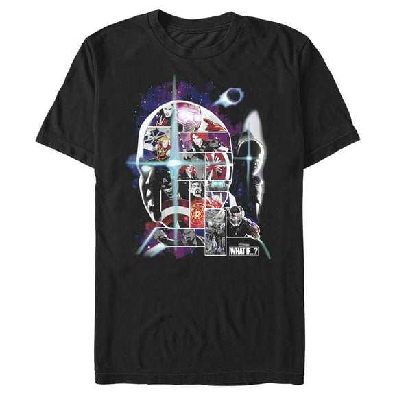 Men's Marvel What if…? Watcher Panels Graphic Tee Black 2X Large