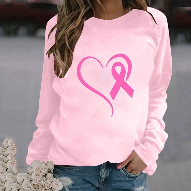 FcBaudy Hauts pour Femmes, Chemisiers et Chemises à Manches Longues à Col Rond, Chemises pour Femmes Prévention pour Femmes Col Rond Décontracté Imprimé Raglan Manches Longues T-Shirt à Col Rond Haut en polyester pour Femmes
