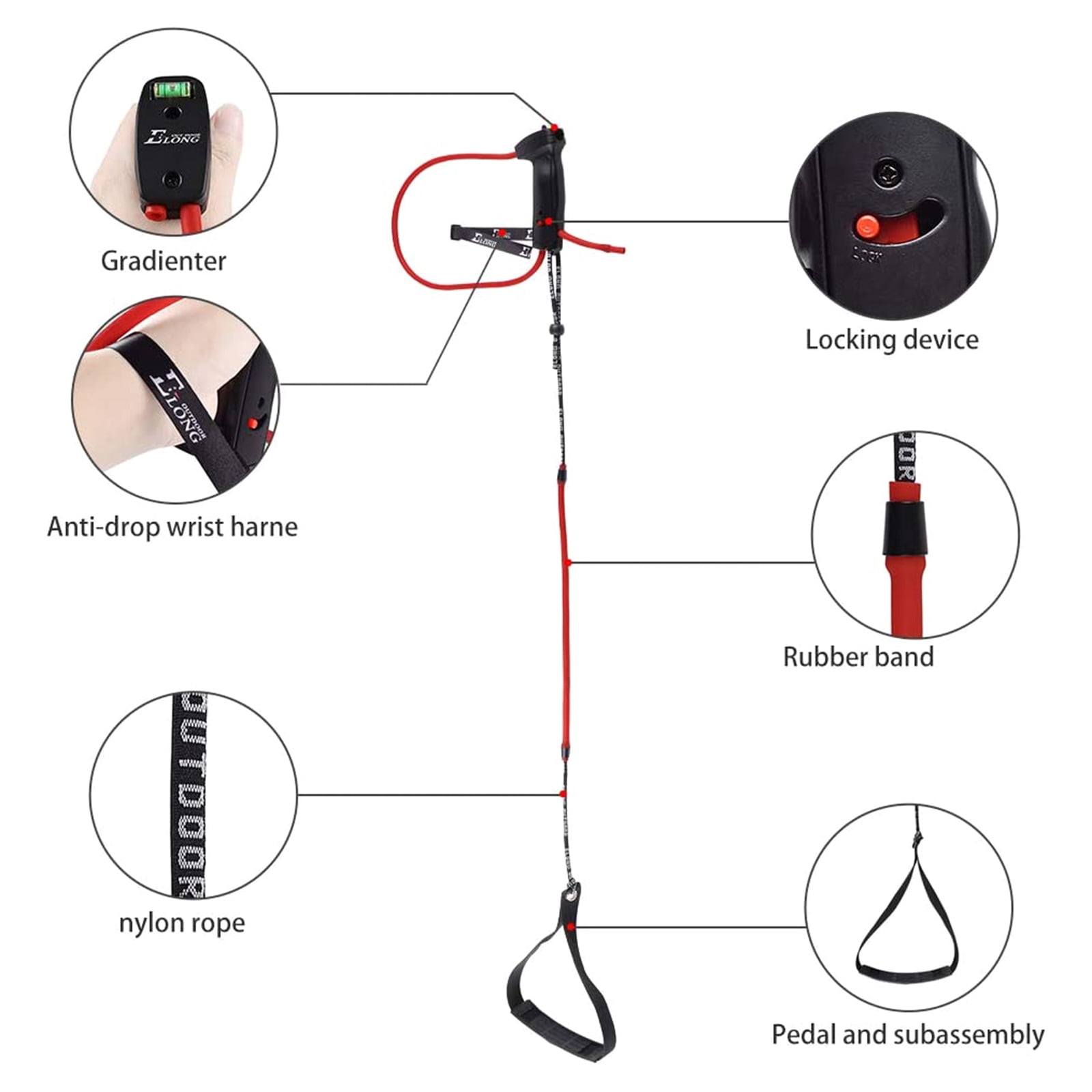 Trainer Band Training, Portable Bow Handle Tension Hand Extensor Resistance Band Device