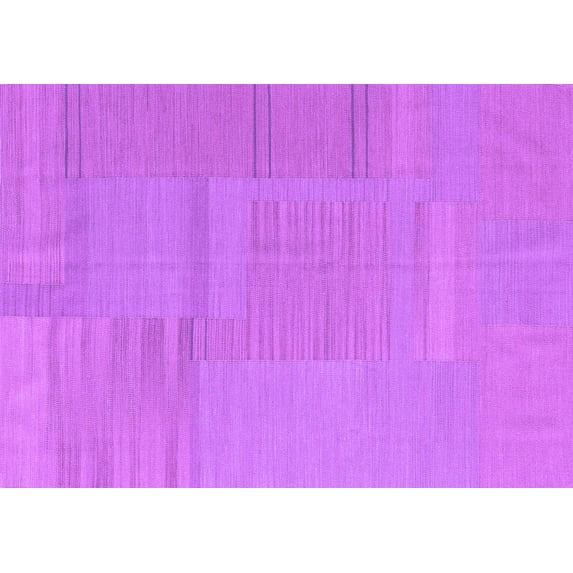 Ahgly Company Indoor Rectangle Abstract Purple Contemporary Area Rugs, 8' x 10'