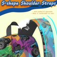 thumbnail image 5 of Monster Cartoon Truck Purple Pattern 17" School Backpacks for Teens,Waterproof Oxford Fabric,S-Shape Padded Straps for School,Travel,Hiking,Camping, 5 of 6