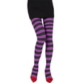 thumbnail image 1 of Collants de Noël Colorés Patchwork Rayés pour Femmes Halloween, 1 of 4