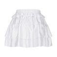 thumbnail image 5 of Mqqzkk Women's Boho Ruffle Mini Skirt Flowy Layered Mid Waist Skirts Cute Short Summer Skirts Drawstring Tiered Y2K Skirts, 5 of 6