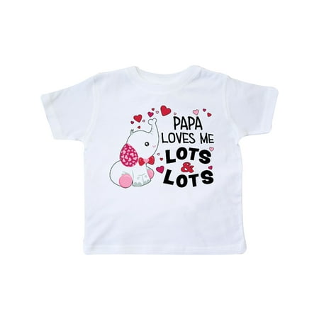 

Inktastic Papa Loves Me Lots and Lots- cute elephant Gift Toddler Boy or Toddler Girl T-Shirt