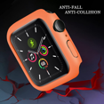 thumbnail image 4 of For Compatible with Series 7 Apple Watch Case 41mm Rose Red,Shockproof Hard PC Apple Watch 7 Cover 41mm Apple Watch7 Matte iWatch 7 Protective Case for Apple Watch Series 7 Bumper Case Women Girls（orange）, 4 of 5