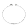 thumbnail image 5 of Natural Meteorite Rough Shape Twister Bangle Bracelet in Sterling Silver for Women, August Birthstone Jewelry for Her Birthday, Wedding Anniversary, Christmas, Mothers Day, 5 of 9