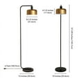 thumbnail image 5 of Evelyn&Zoe Cadmus 57" Tall Floor Lamp with Metal shade in Blackened Bronze/Brass/Brass, 5 of 14
