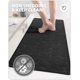 thumbnail image 4 of Color&Geometry Quick Dry Thin Bathroom Rugs Fit Under Door- Super Absorbent, Non Slip Rubber Backing, Non Shedding, Washable Black Bath Mat- 16"x24" S, 4 of 4