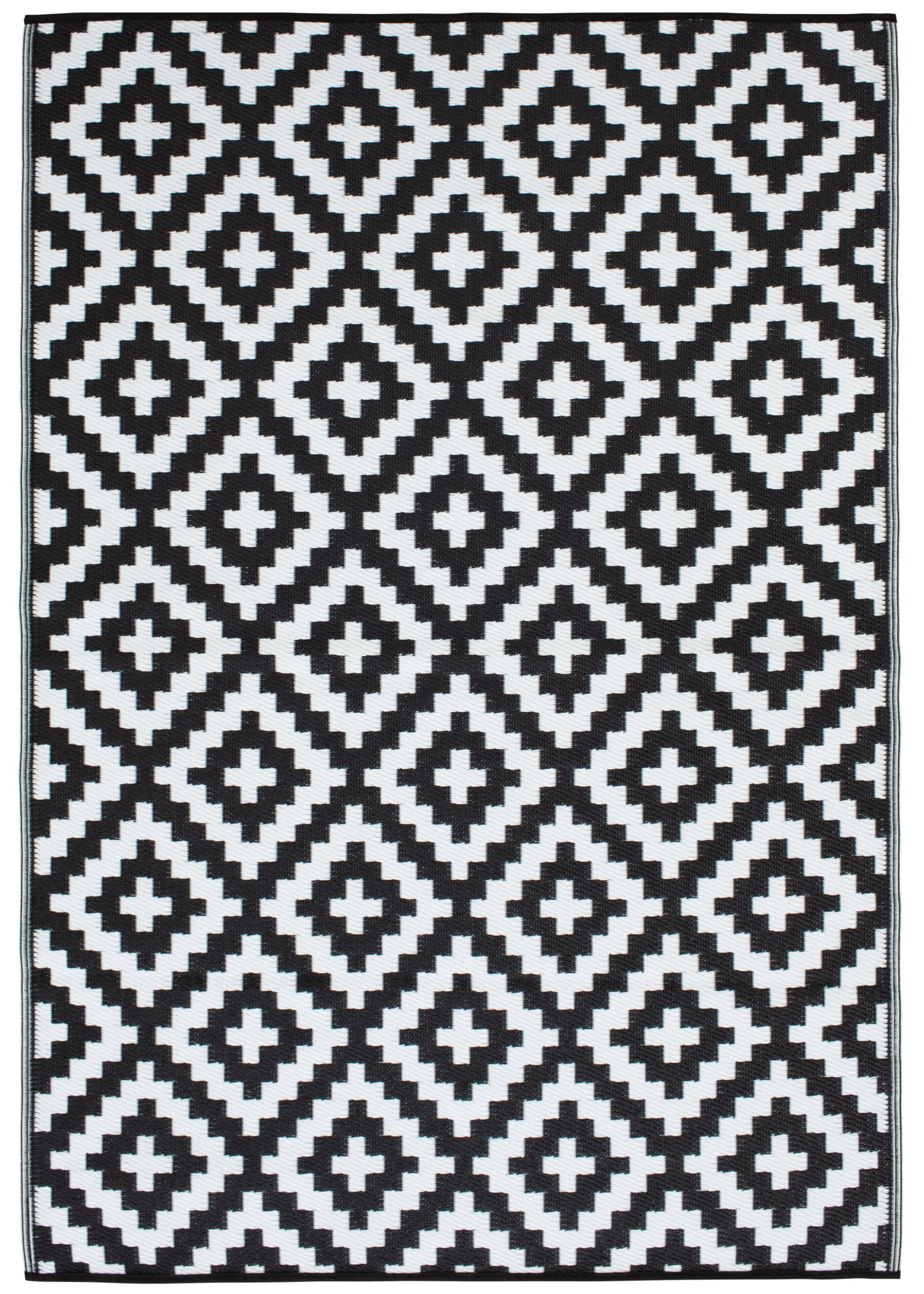 Mainstays 5' x7' Black and White Outdoor Rug
