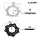 thumbnail image 3 of "10 Piezas Base Metalica Giratoria Balero Plano 4/6 Pulgadas Belug  Blanco ", 3 of 5