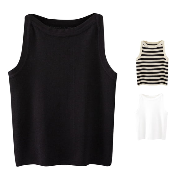 xfsWaSs Tank Tops for Women Sleeveless Shirt Summer Basic Tops Solid Color Casual Tank Tee Shirts Women's Tops Soft Comfortable Wear