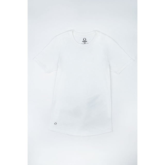 OTECKA T-Shirt à Col Rond en Coton Supima pour Homme Coupe Ajustée avec Évacuation de l'Humidité