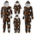 thumbnail image 2 of Nvse-Halloween Print Family Matching Hooded Long Sleeved Zippered Jumpsuit Set Unisex Onesie Novelty Printed One-piece Pajamas Women Men Hooded Jumpsuits Adult Nightwear Romper Holiday Pjs, 2 of 4