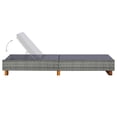 thumbnail image 5 of vidaXL Sunbed with Cushion Poly Rattan Grey, 5 of 5