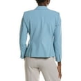 thumbnail image 2 of Theory womens  1-Button Slim Wool-Blend Jacket, 6, Blue, 2 of 3