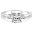 thumbnail image 4 of IGI Certified 3 Carat Cushion Shape Lab Grown Diamond Engagement Ring | 14K White Gold | Antique Allure Vintage Lab Diamond Ring | FG-VS1-VS2 Quality Friendly Diamonds, 4 of 6