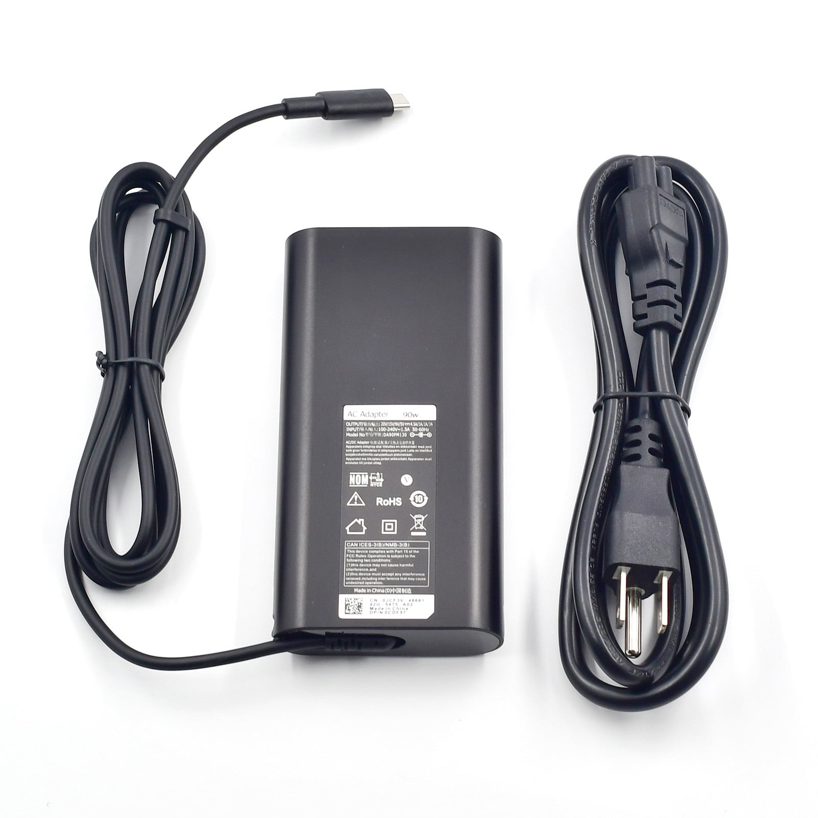 90W C AC Adapter for Dell XPS 13 9370, 15 Precision 5550, 5750, 3540 LA90PM170 -