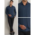 thumbnail image 4 of DARING DIVA Men's Soft Long Sleeve Button Down Business Formal Dress Shirt M Dark Blue, 4 of 5