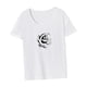 thumbnail image 5 of Camiseta de verano suave y elegante con cuello redondo para mujer, para mochilero en la calle, vacaciones, 5 of 7