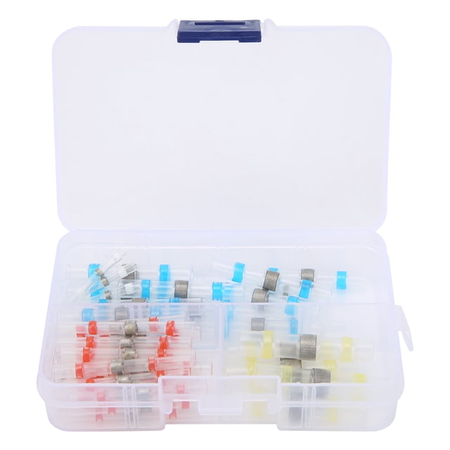 50 Uds conector a tope termorretráctil blanco rojo azul amarillo anillo de soldadura junta de Cable impermeable VoborMX herramienta